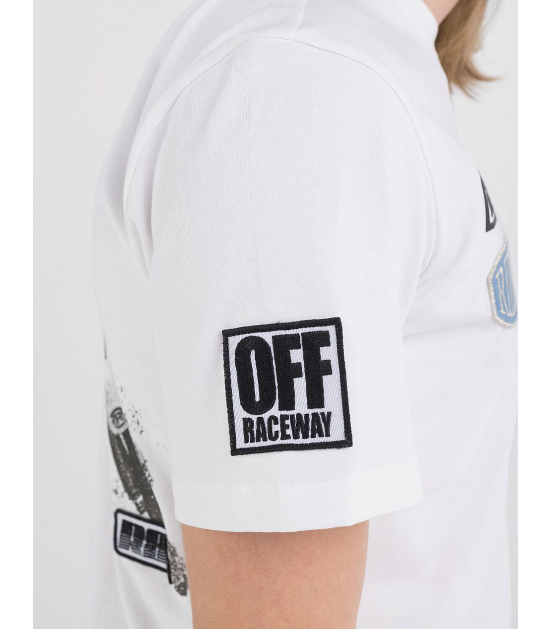 ヘビーピュアコットンジャージーモトクロスTシャツ 詳細画像 ホワイト 4